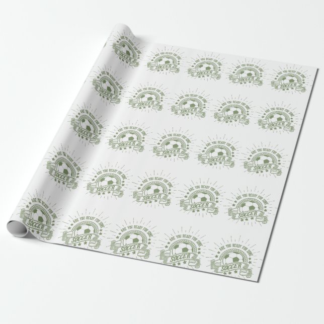 Are You Ready For Some Soccer Wrapping Paper (Unrolled)