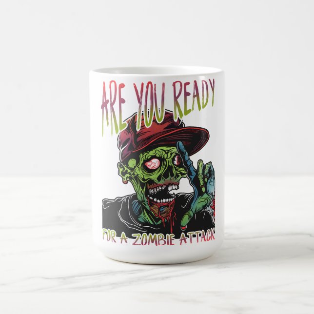 Are You Ready Zombie Mug | Funny Halloween Horror  (Center)