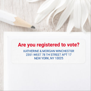 Are you registered to vote red white blue custom