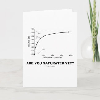 Are You Saturated Yet? (Chemistry Humour) Card