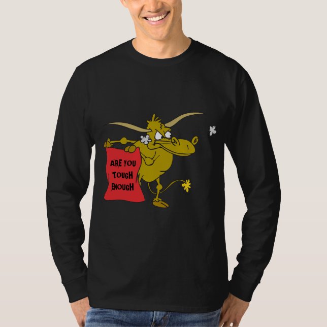 Are You Tough Enough Raging Bull Black T-Shirt (Front)