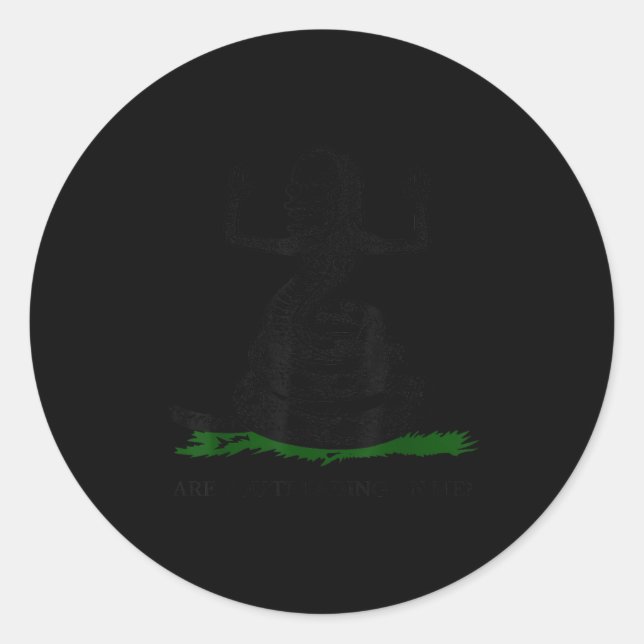 Are You Treading On Me Gadsden Snake Satire Patrio Classic Round Sticker (Front)