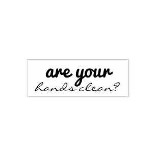 are your hands clean- hand stamper self-inking stamp