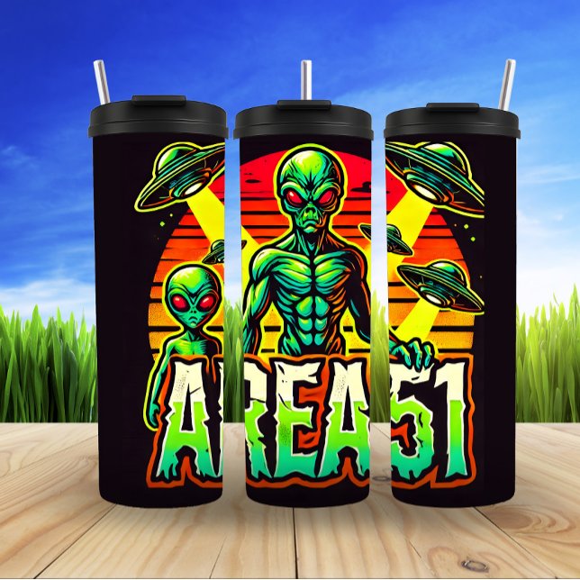 Area 51: Alien Arrival Graphic Thermal Tumbler (Creator Uploaded)