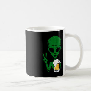 Area-51 Alien Beer Peace Sign Lazy Drinking Hallow Coffee Mug
