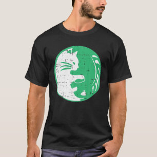 Area-51 Alien Cat Yin Yang Easy Lazy Kitten Hallow T-Shirt