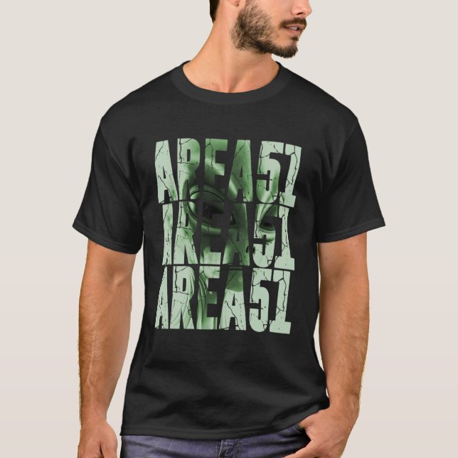 Area 51 Alien Gray UFO Extra Terrestrial Life UFO T-Shirt (Front)