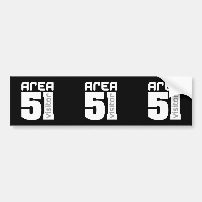 Area 51 Alien Visitor Bumper Sticker (Front)