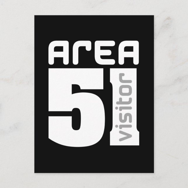 Area 51 Alien Visitor Postcard (Front)