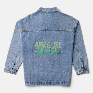 Area 51 aliens t shirt denim jacket