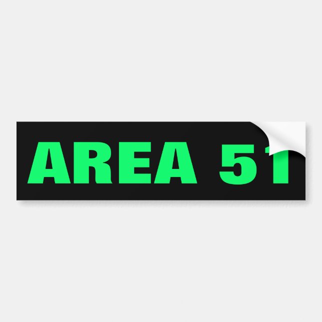 AREA 51 BUMPER STICKER (Front)