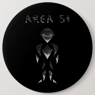Area 51 (Chrome) 6 Cm Round Badge