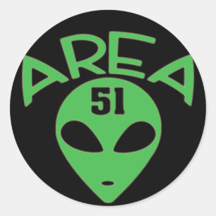 AREA 51 CLASSIC ROUND STICKER