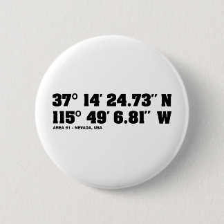 AREA 51 - coordinates 6 Cm Round Badge