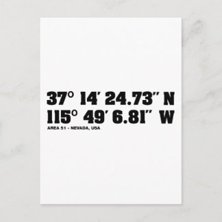AREA 51 - coordinates Postcard