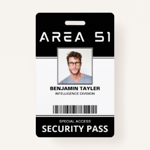Area 51 Customised Employee Photo ID Security Pass ID Badge