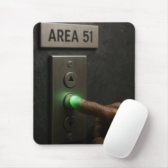 Area 51 Elevator Button Mouse Mat (With Mouse)