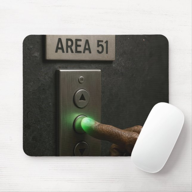 Area 51 Elevator Button Mouse Mat (With Mouse)