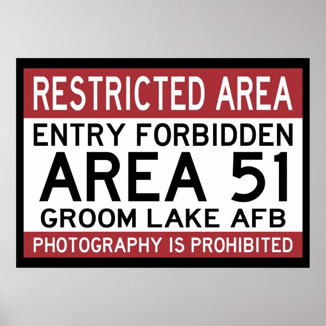 AREA 51 ENTRY FORBIDDEN POSTER (Front)