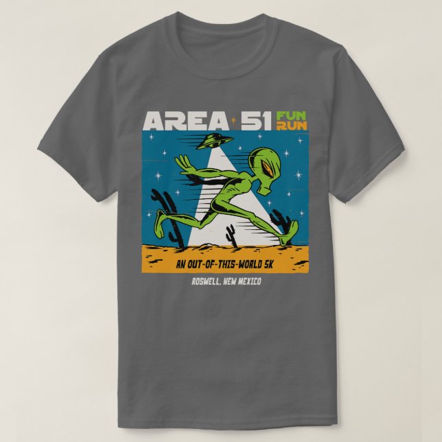 Area 51 Fun Run Funny Running  1 T-Shirt (Design Front)