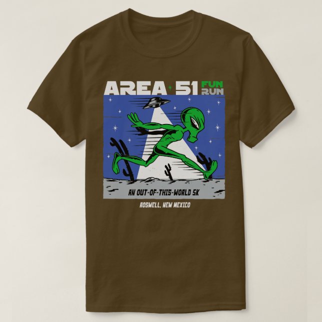Area 51 Fun Run Funny Running T-Shirt (Design Front)