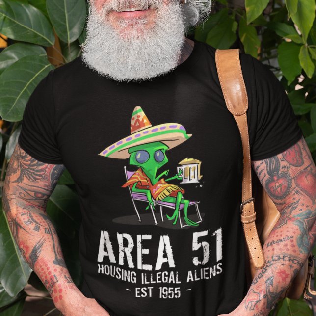 Area 51 Gag Gift  UFO Drunk Illegal Alien T-Shirt (Creator Uploaded)