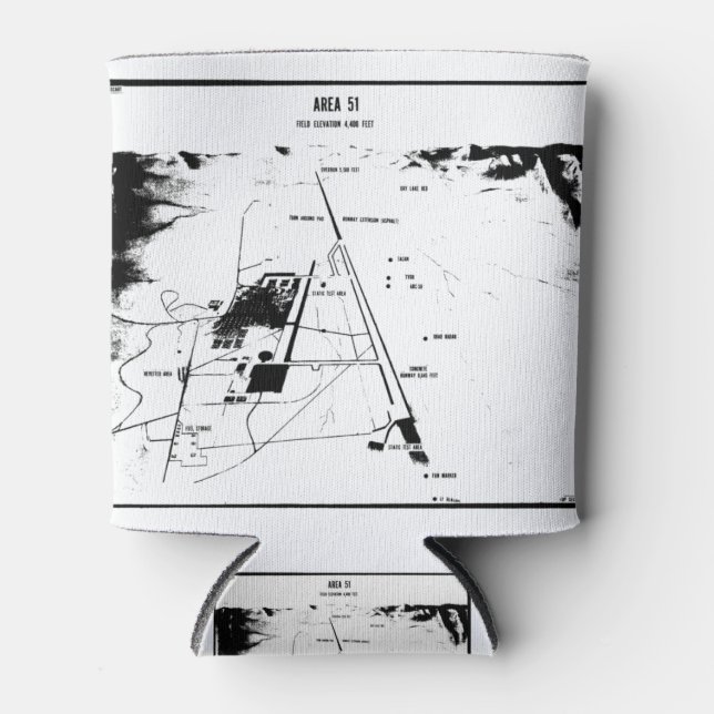 Area 51 Map Can Cooler (Front)