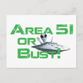 Area 51 or Bust! Postcard