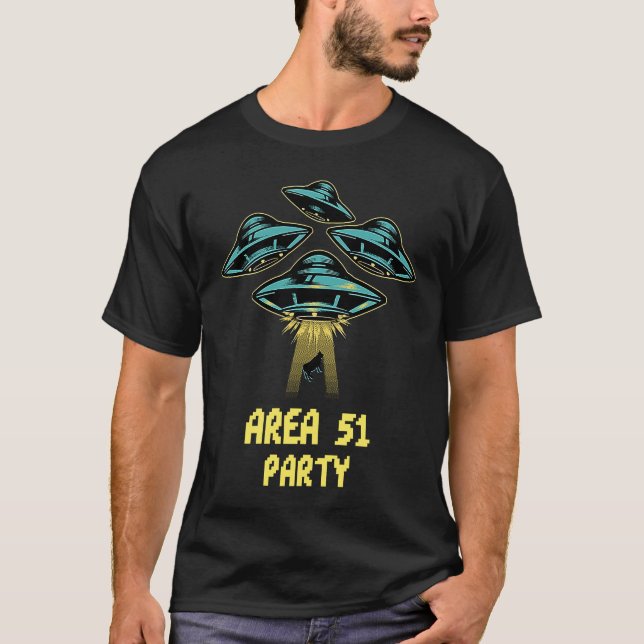 Area 51 Party UFO Funny Unisex and youth T T-Shirt (Front)