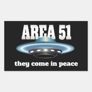 Area 51 rectangular sticker