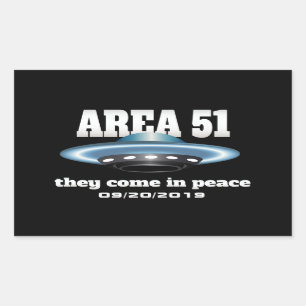 Area 51 rectangular sticker