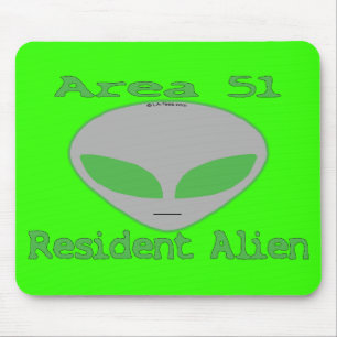 Area 51 Resident Alien Mouse Mat