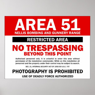 Area 51 - Restricted Area Poster