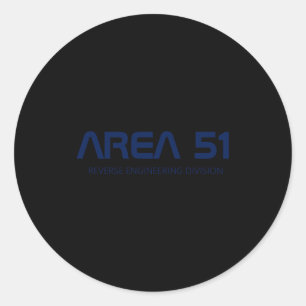 Area 51 Reverse Engineering Alien Ufo Paranormal  Classic Round Sticker