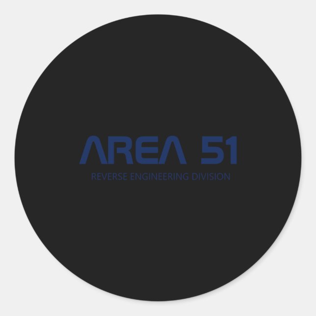 Area 51 Reverse Engineering Alien Ufo Paranormal  Classic Round Sticker (Front)