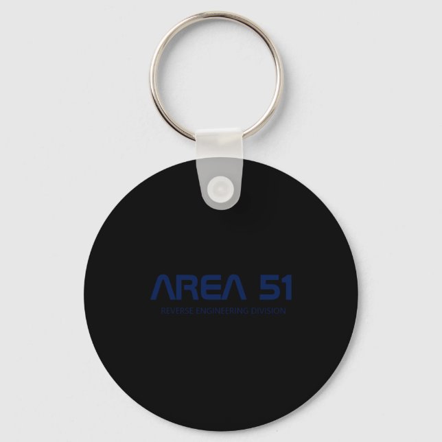 Area 51 Reverse Engineering Alien Ufo Paranormal  Key Ring (Front)