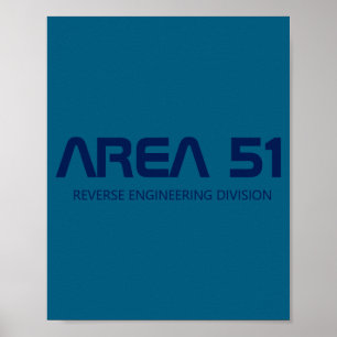 Area 51 Reverse Engineering Alien Ufo Paranormal  Poster