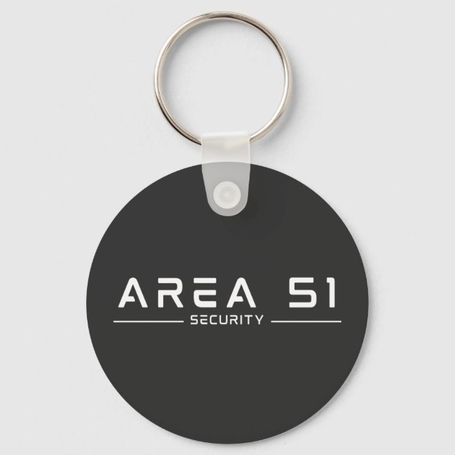Area 51 Security Alien Extraterrestrial UFO Key Ring (Front)