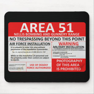 Area 51 Sign Mouse Mat
