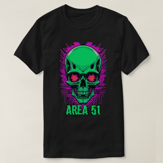Area 51 Skull T-Shirt (Design Front)