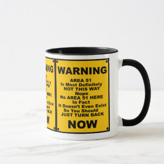 Area 51 ~ Spoof Warning Sign Mug