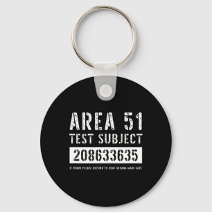 Area 51 Test Subject 3635 Alien Abduction Hallowee Key Ring