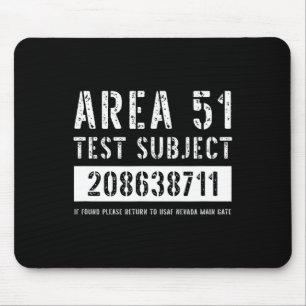 Area 51 Test Subject 8711 Alien Abduction Hallowee Mouse Mat