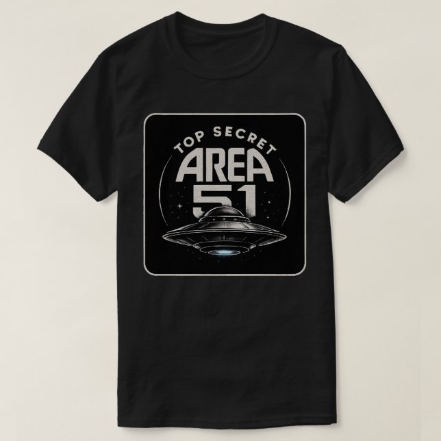 Area 51 - Top Secret Alien UFO - Mens/Womens T-Shi (Design Front)