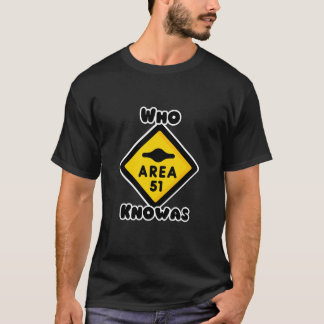 Area 51 UFO Alien Crossing Warning Sign T-Shirt