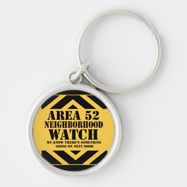 Area 52 Neighbourhood Watch Key Ring (Front)