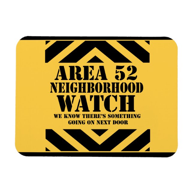 Area 52 Neighbourhood Watch Magnet (Horizontal)
