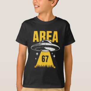 Area 67 Ufo Flying Saucer Light Beam T-Shirt