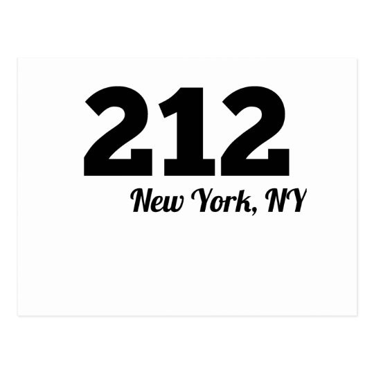 Area Code 212 New York NY Postcard