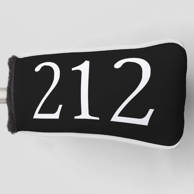 Area Code 212 (NY City) Golf Head Cover (Front)
